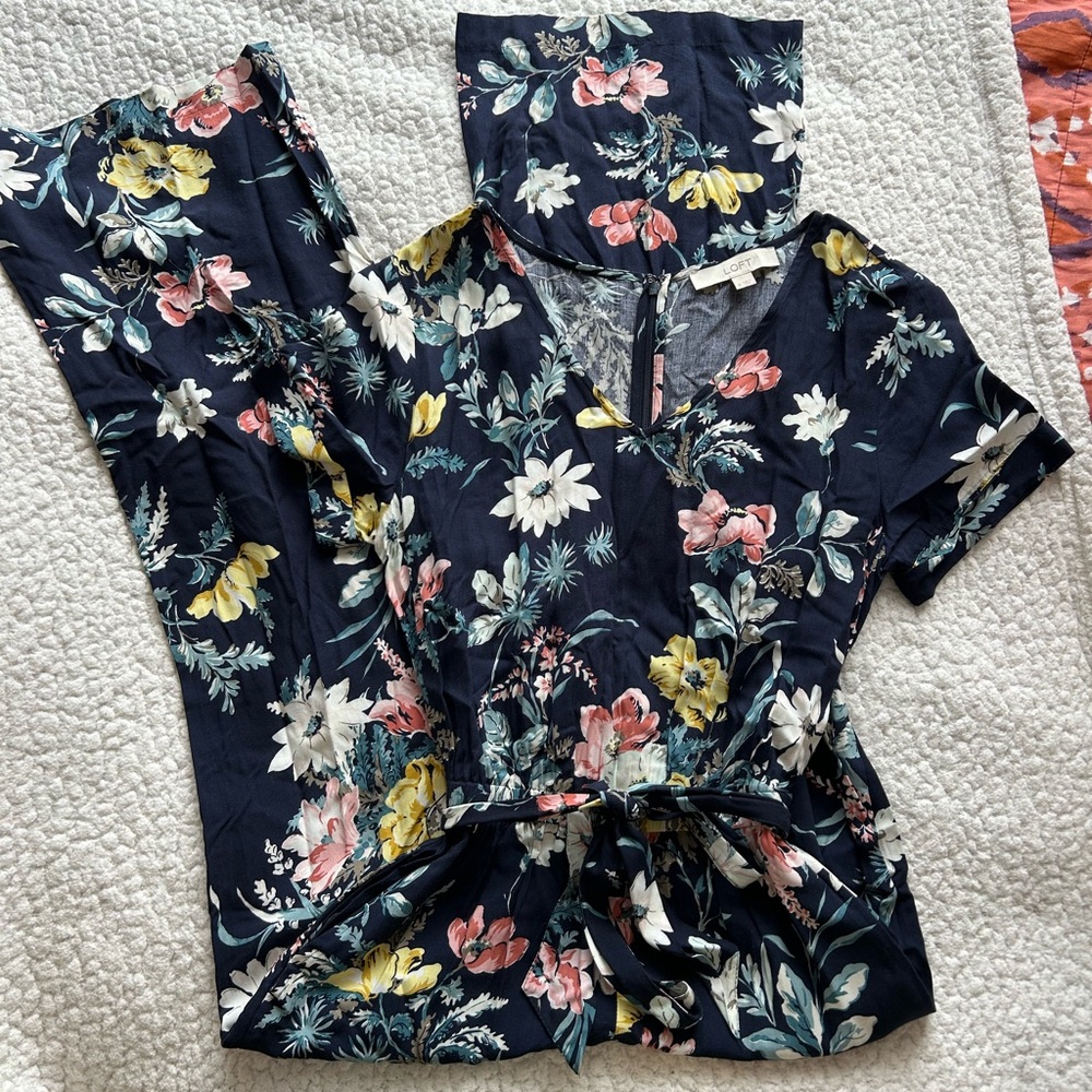 Loft Floral Jumpsuit